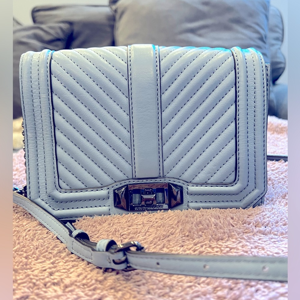 Rebecca Minkoff Chevron Quilted Small Love Crossbody